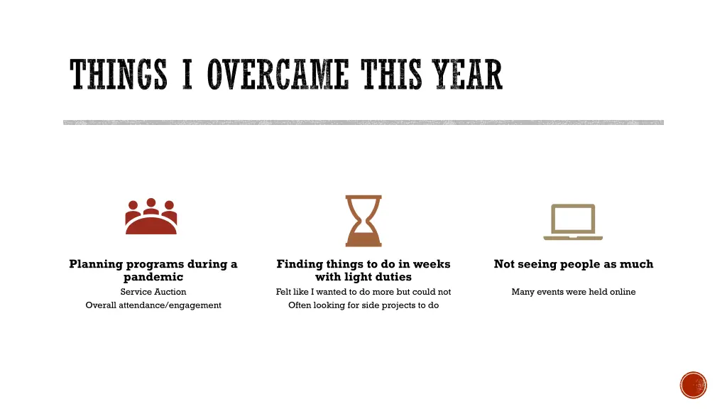 things i overcame this year