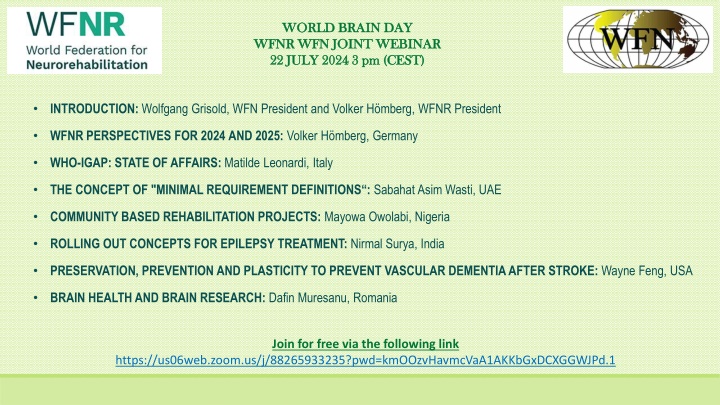 world brain day world brain day wfnr wfn joint