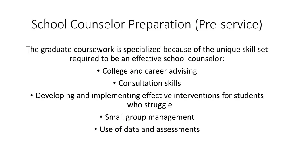 school counselor preparation pre service 1