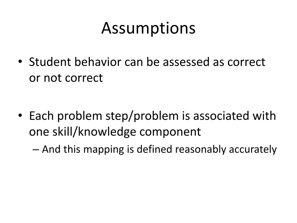 assumptions 1