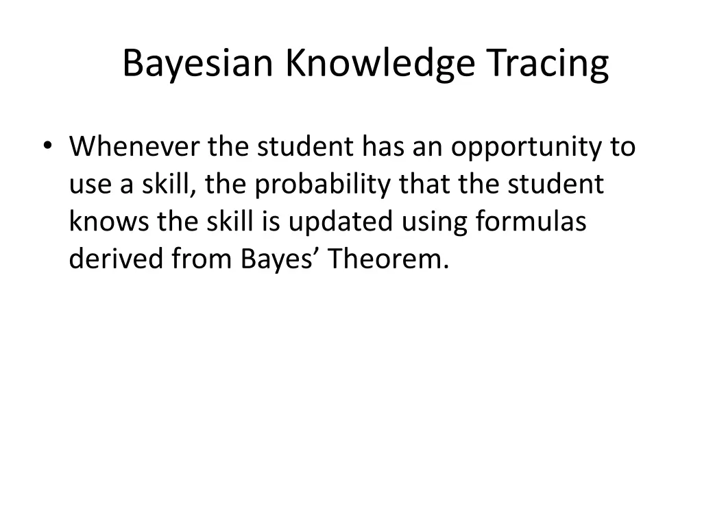 bayesian knowledge tracing 2
