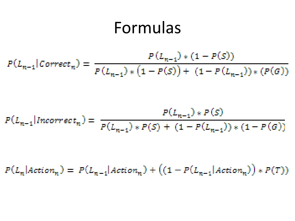 formulas