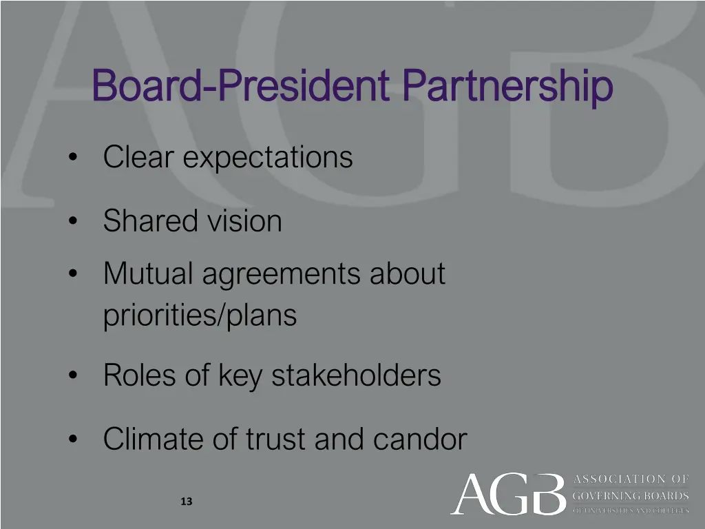 board board president partnership president