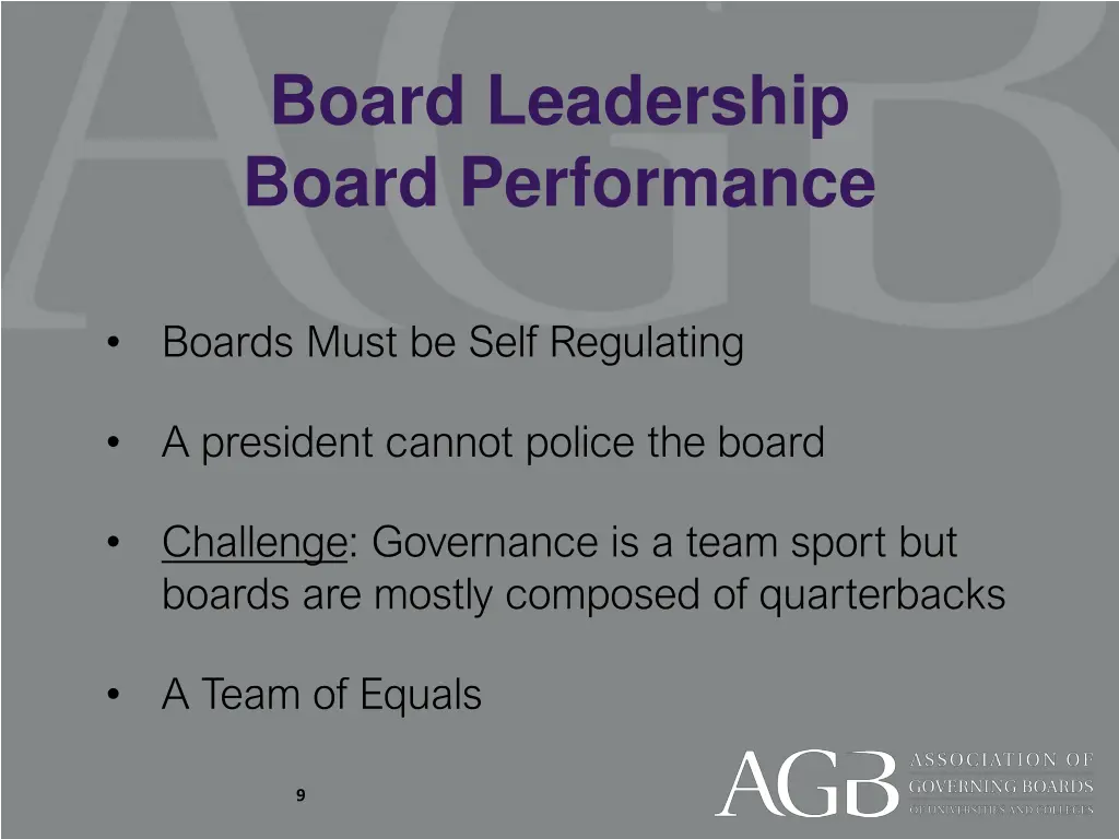 board leadership board performance