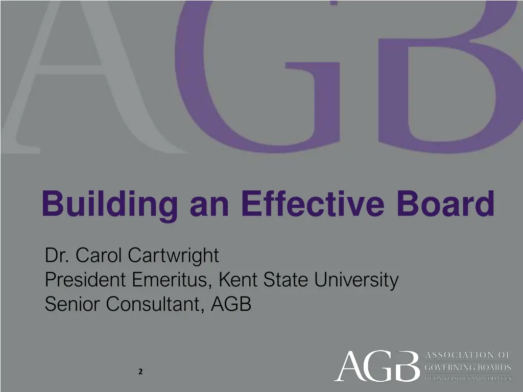 building an effective board