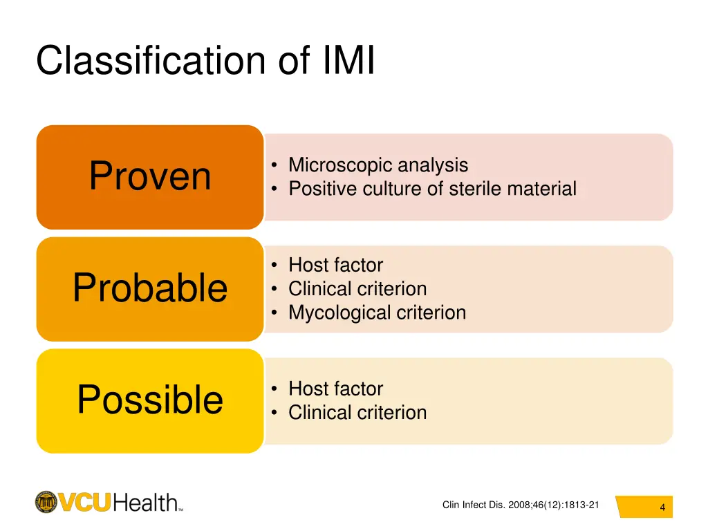 classification of imi