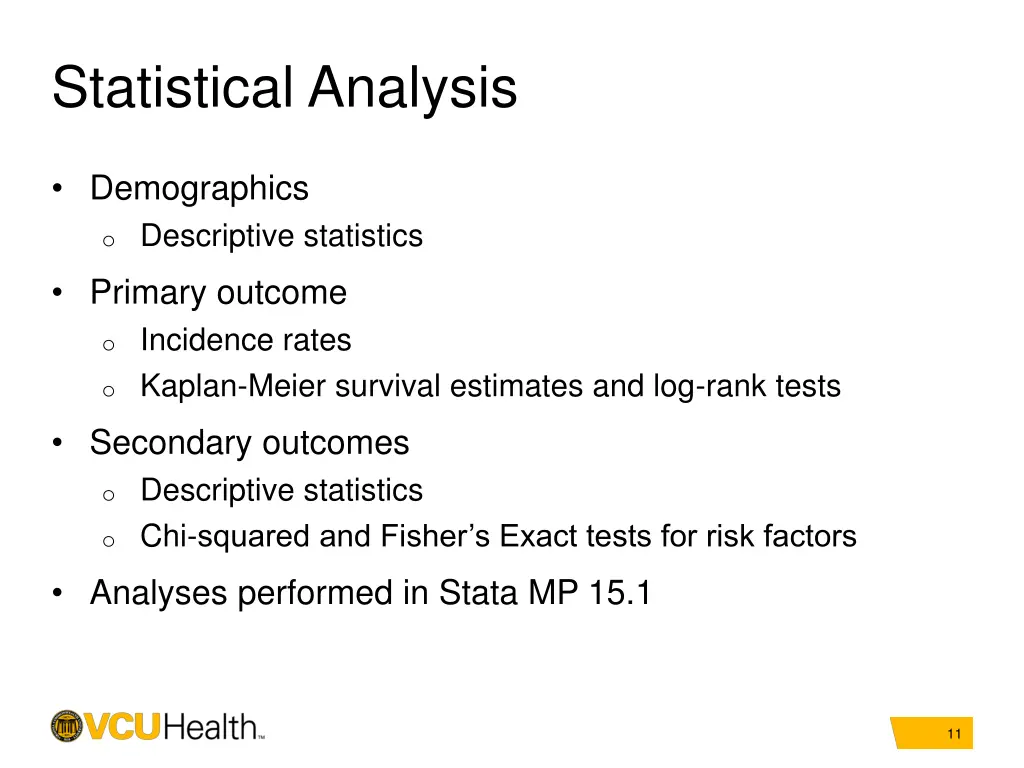 statistical analysis