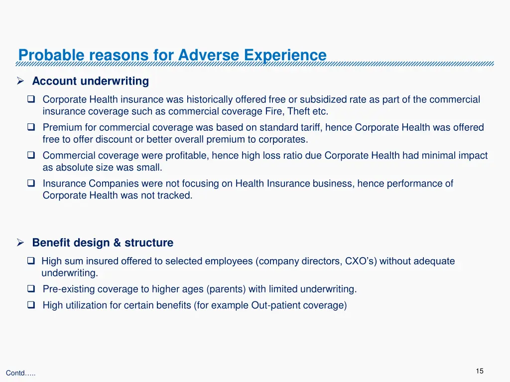 probable reasons for adverse experience 2