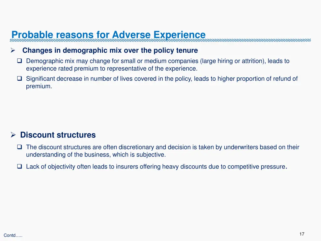 probable reasons for adverse experience 4