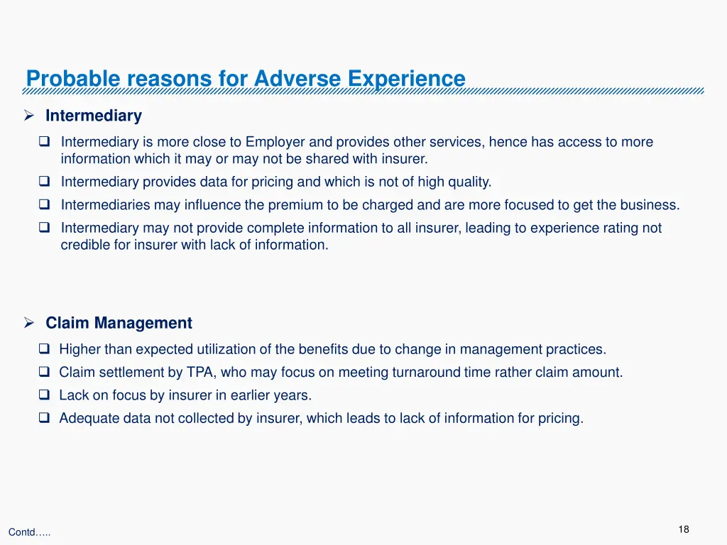 probable reasons for adverse experience 5