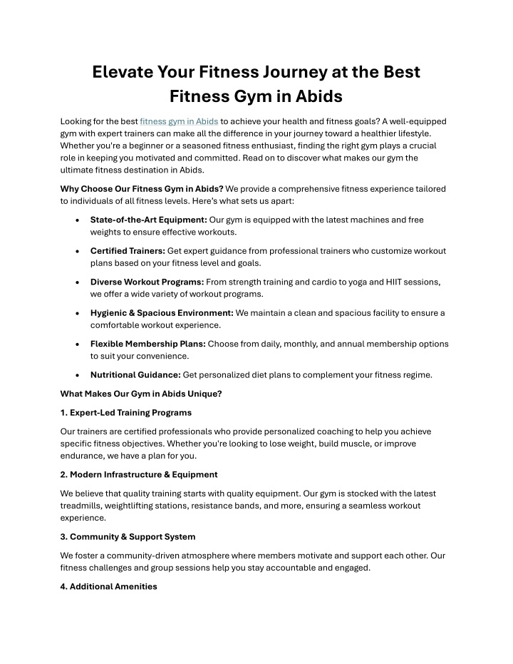 elevate your fitness journey at the best fitness