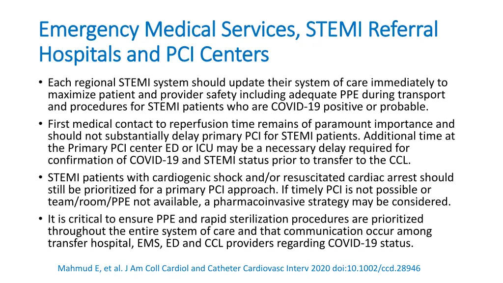 emergency medical services stemi referral