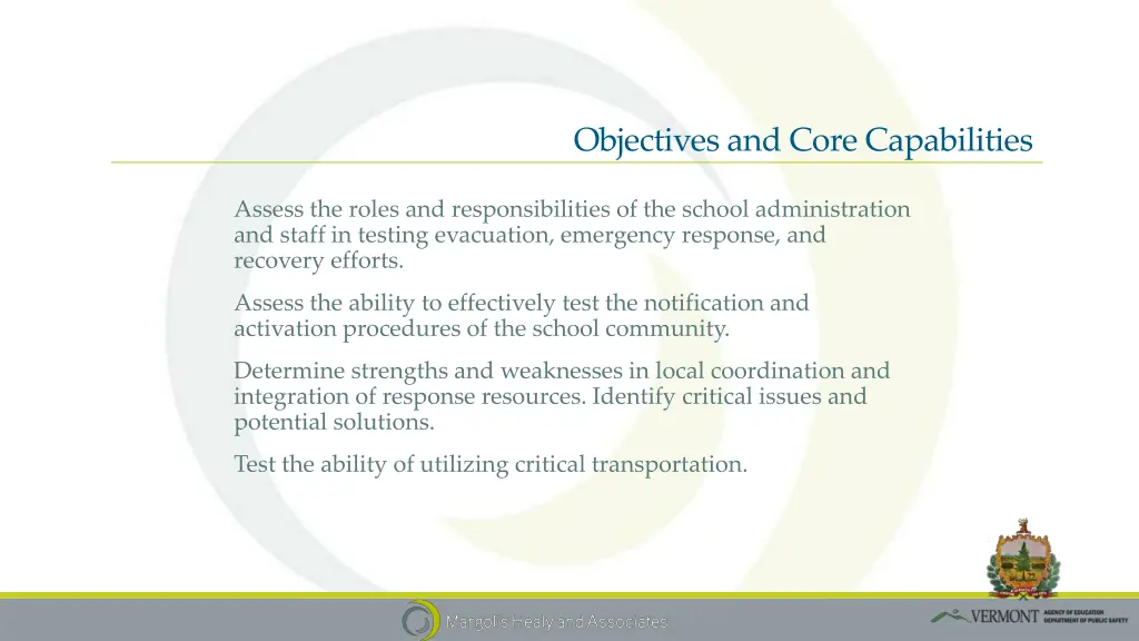 objectives and core capabilities