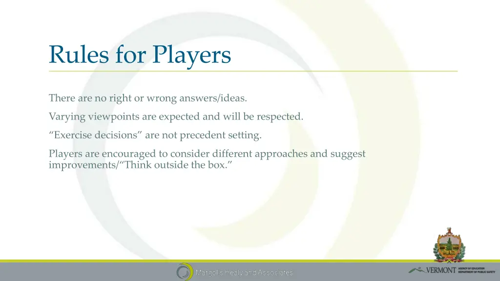 rules for players