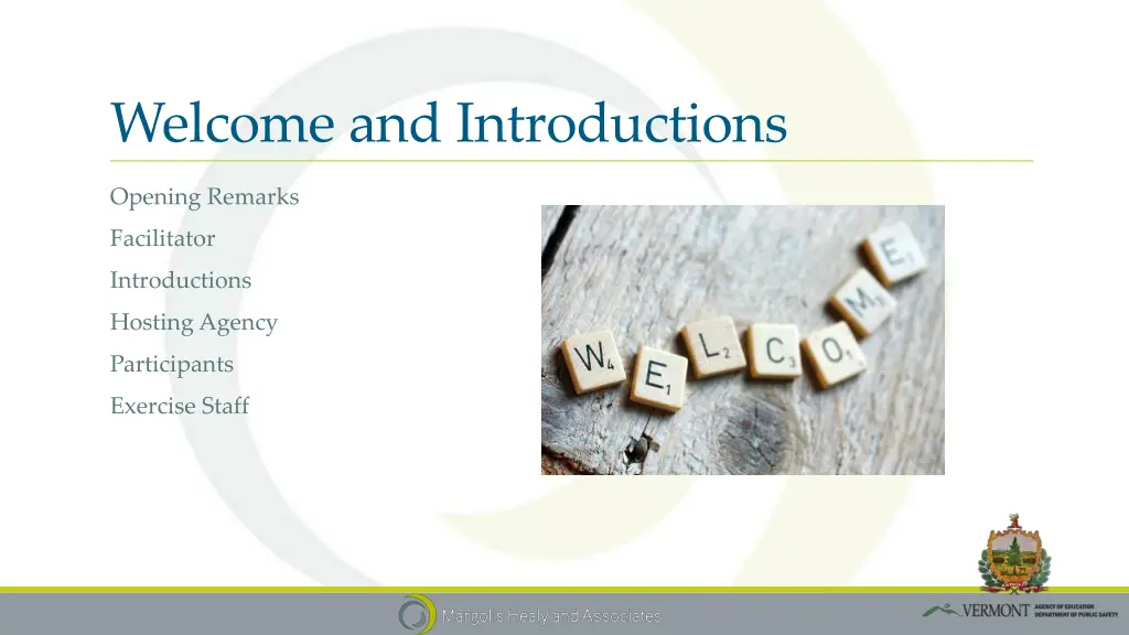 welcome and introductions