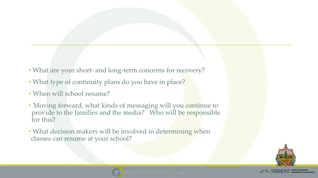 what are your short and long term concerns