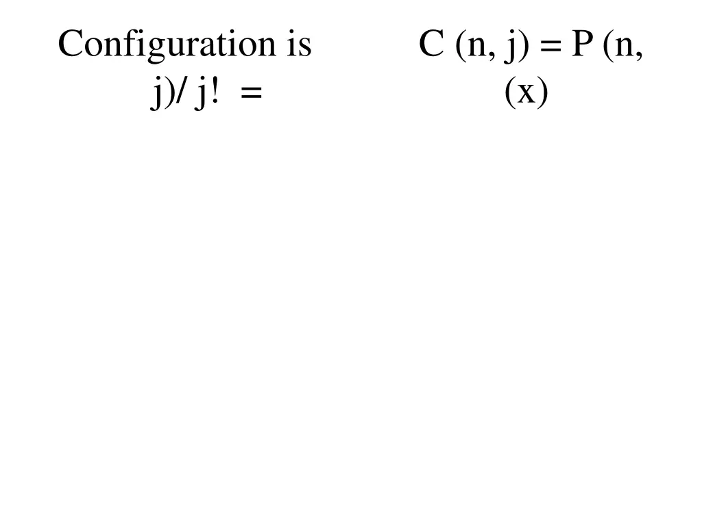 configuration is j j