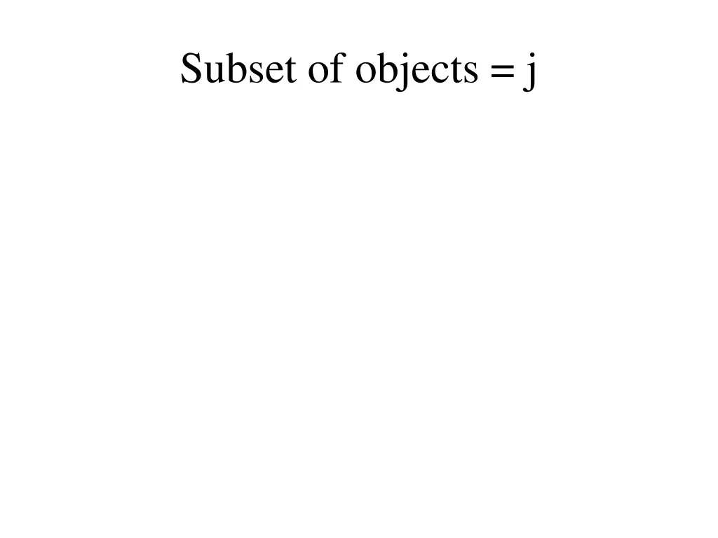 subset of objects j