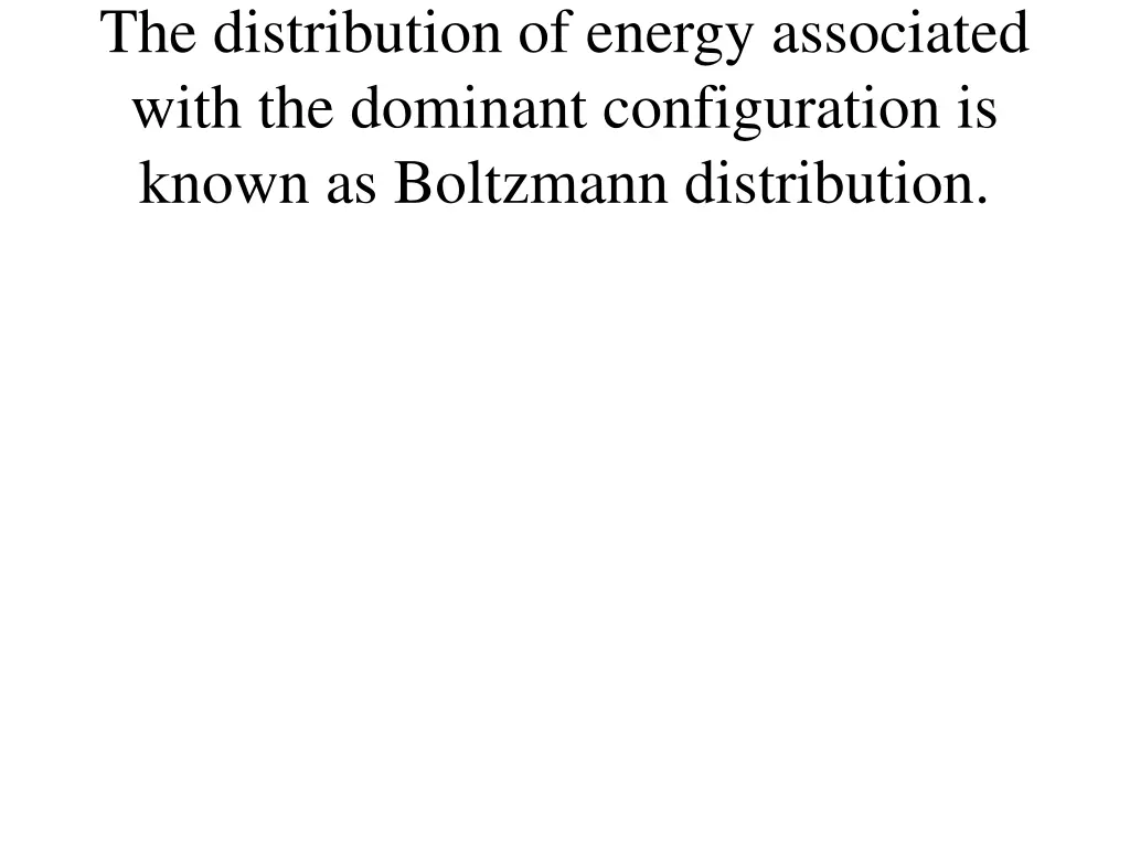the distribution of energy associated with