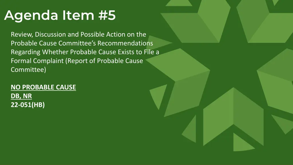 agenda item 5