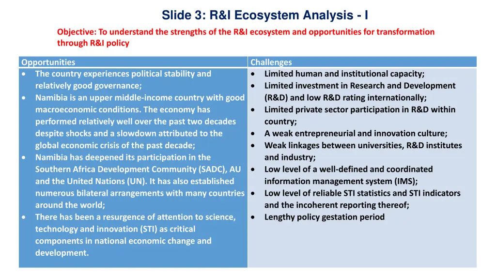 slide 3 r i ecosystem analysis i