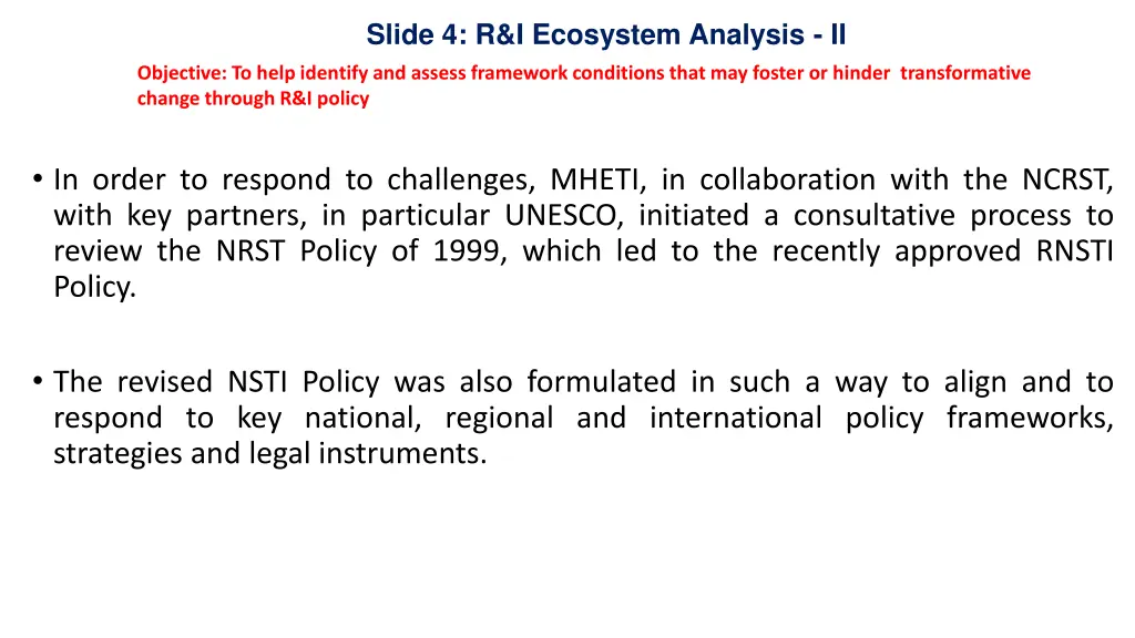 slide 4 r i ecosystem analysis ii
