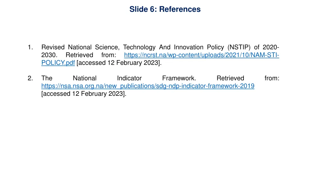 slide 6 references