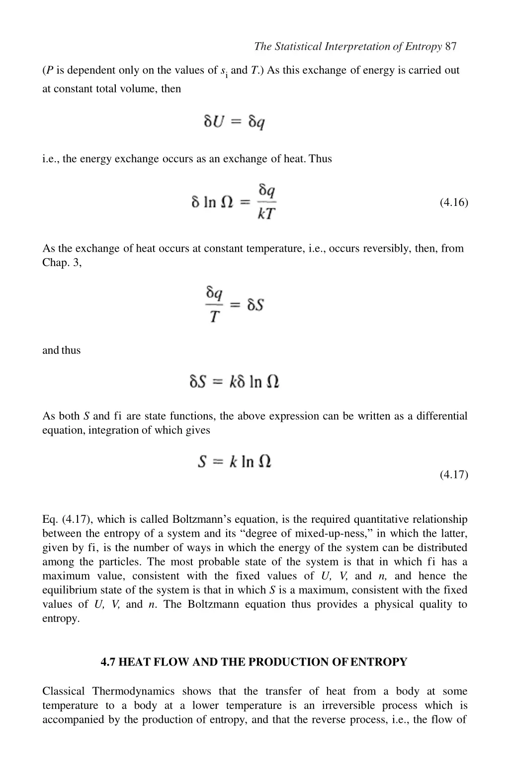 the statistical interpretation of entropy 87