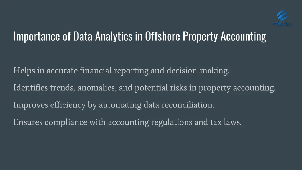 importance of data analytics in offshore property