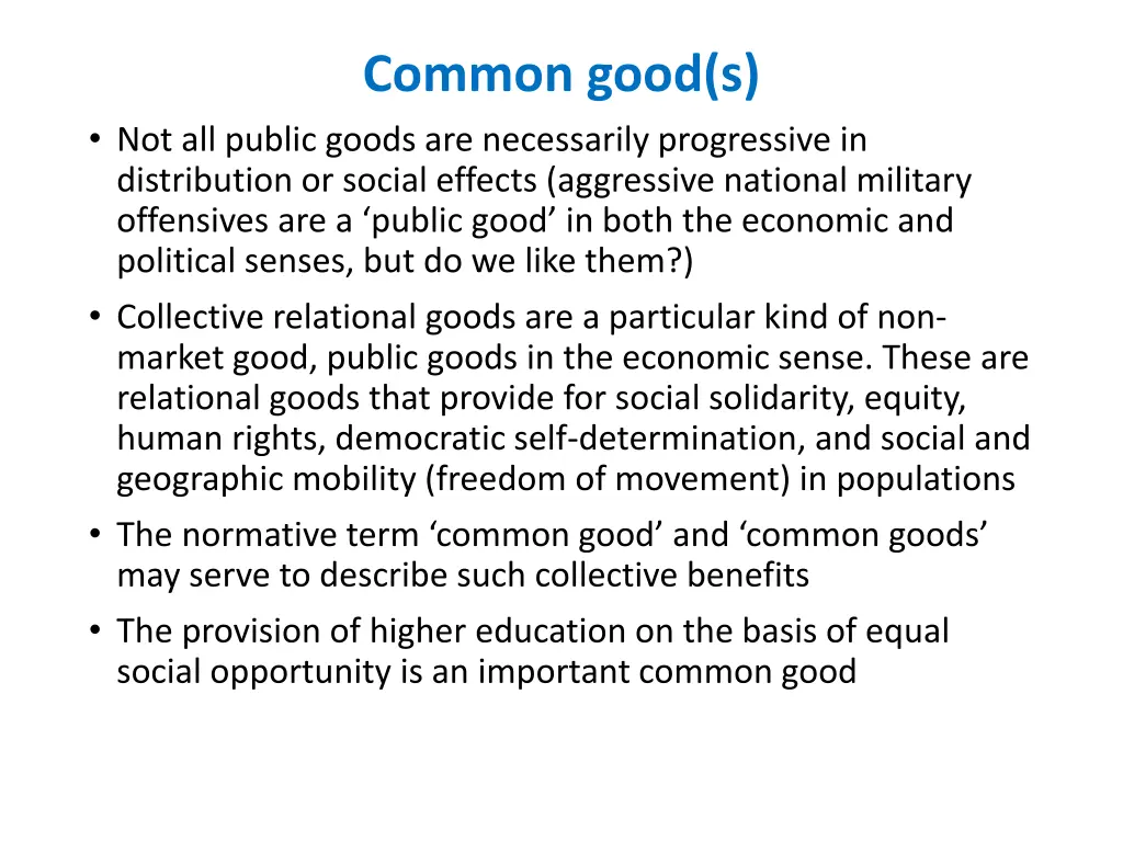common good s