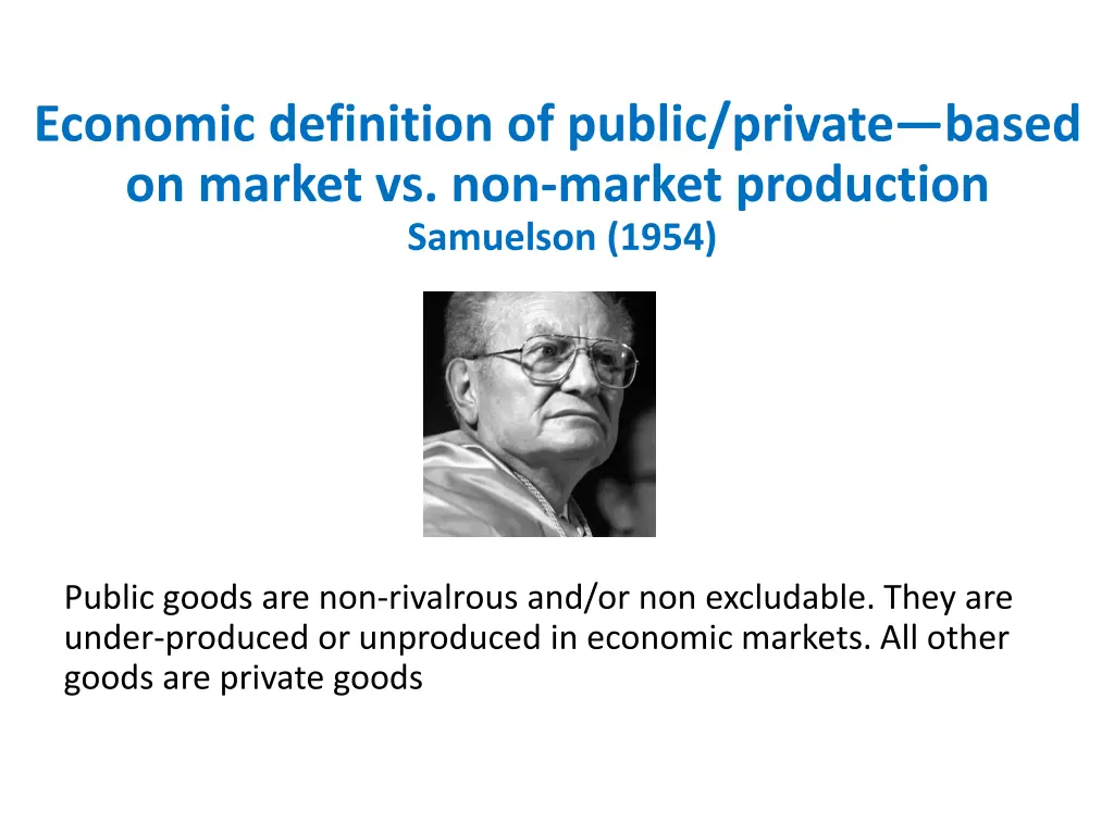 economic definition of public private based
