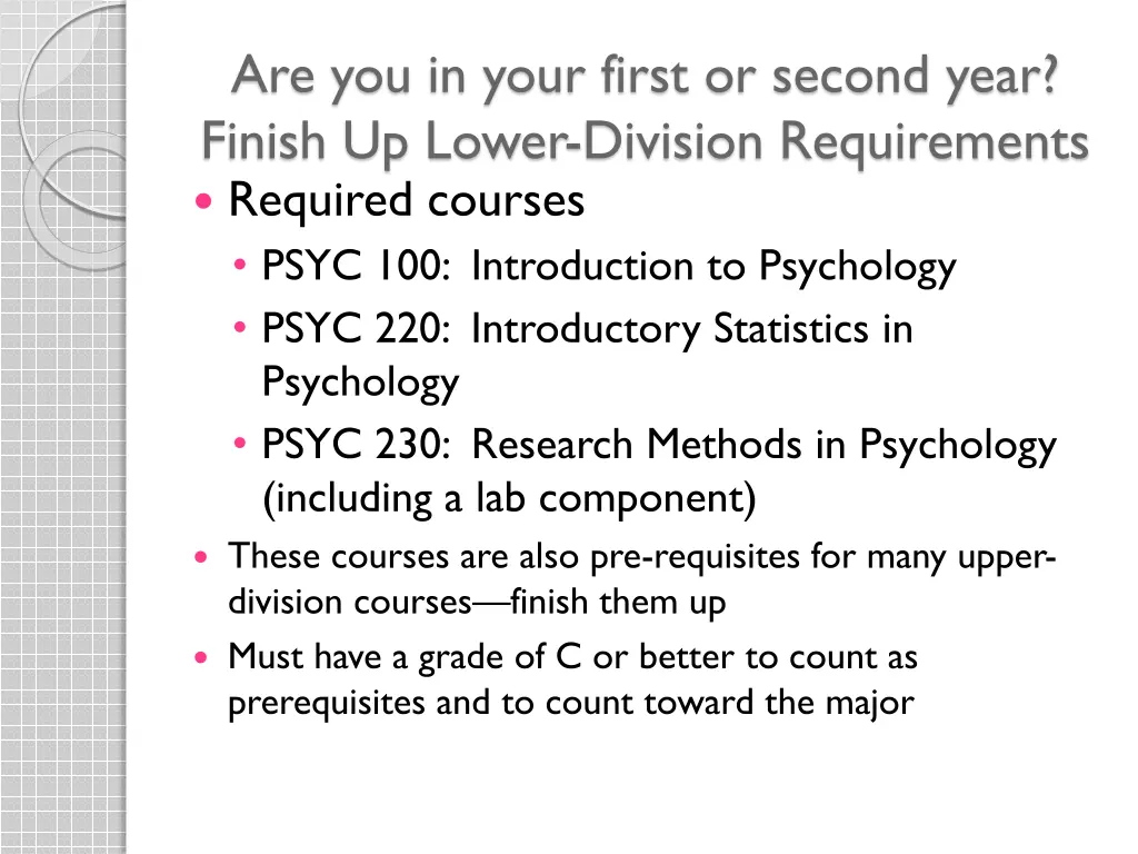 are you in your first or second year finish