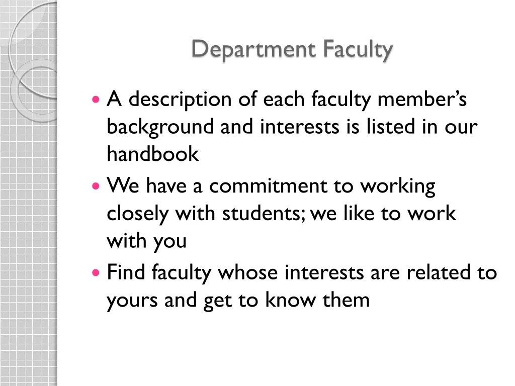 department faculty