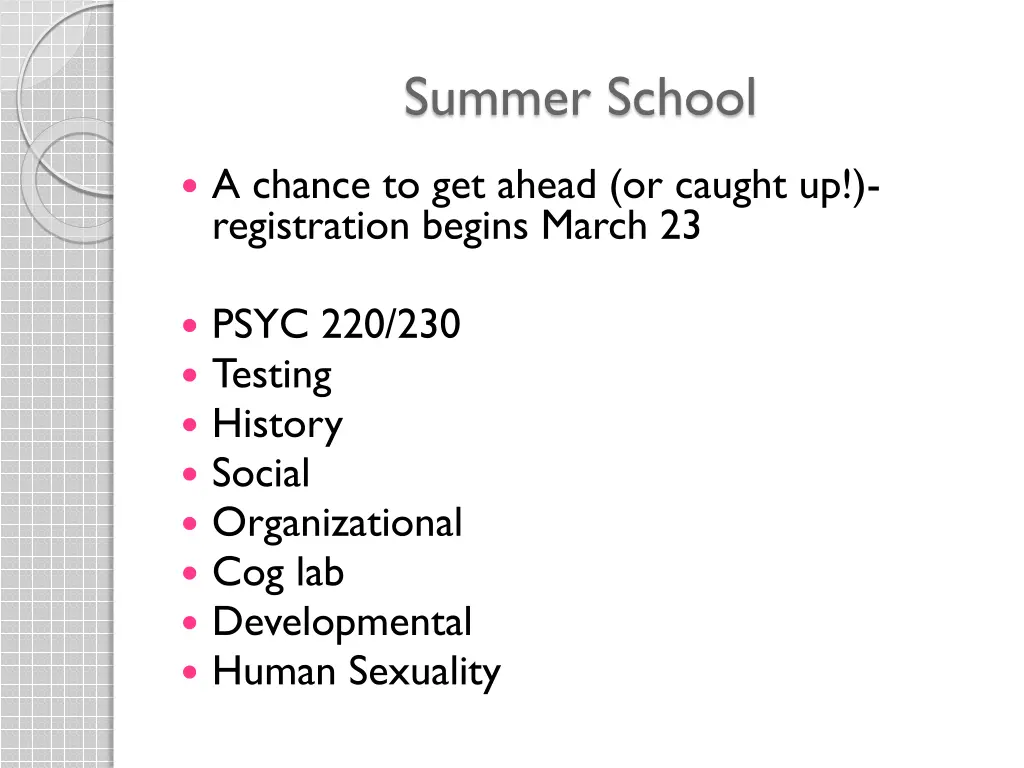 summer school