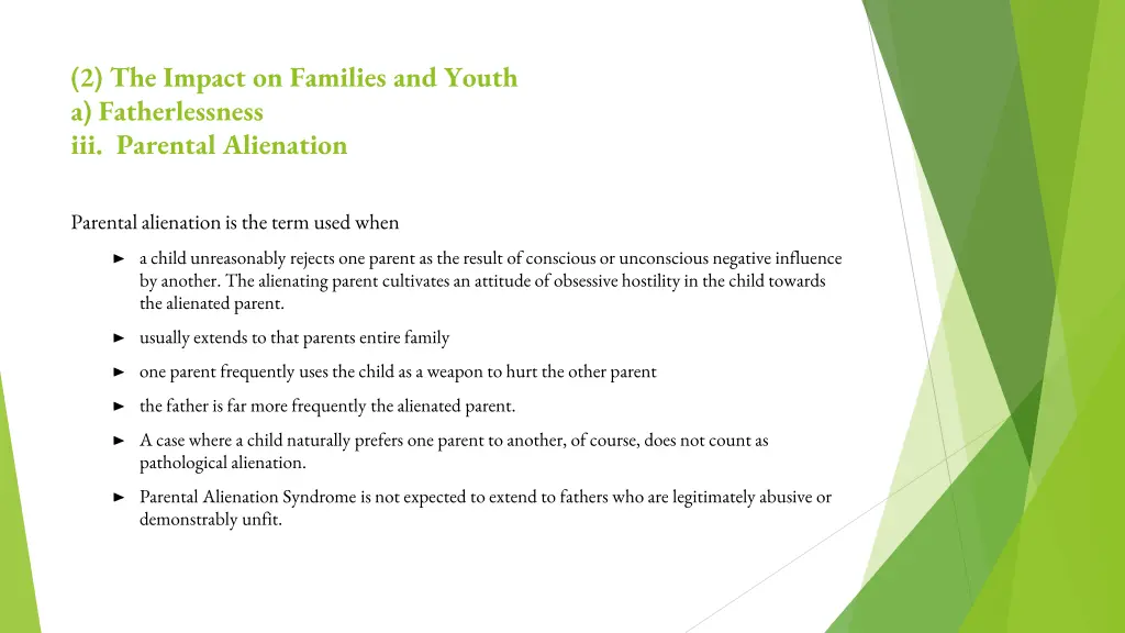 2 the impact on families and youth 4