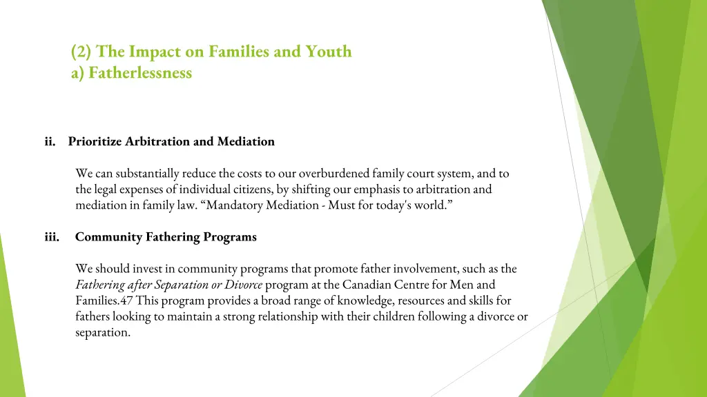 2 the impact on families and youth 6