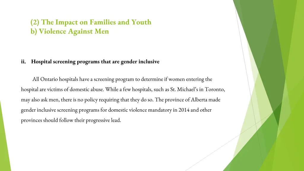 2 the impact on families and youth b violence 10