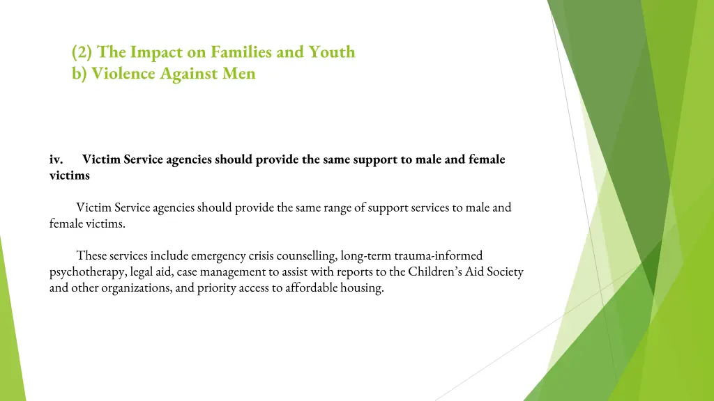 2 the impact on families and youth b violence 13