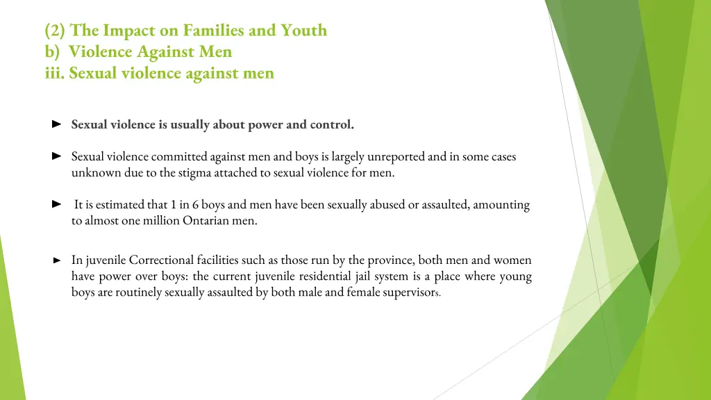 2 the impact on families and youth b violence 5