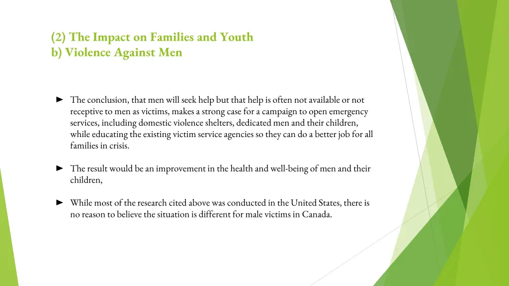2 the impact on families and youth b violence 8