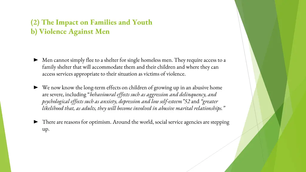 2 the impact on families and youth b violence 9