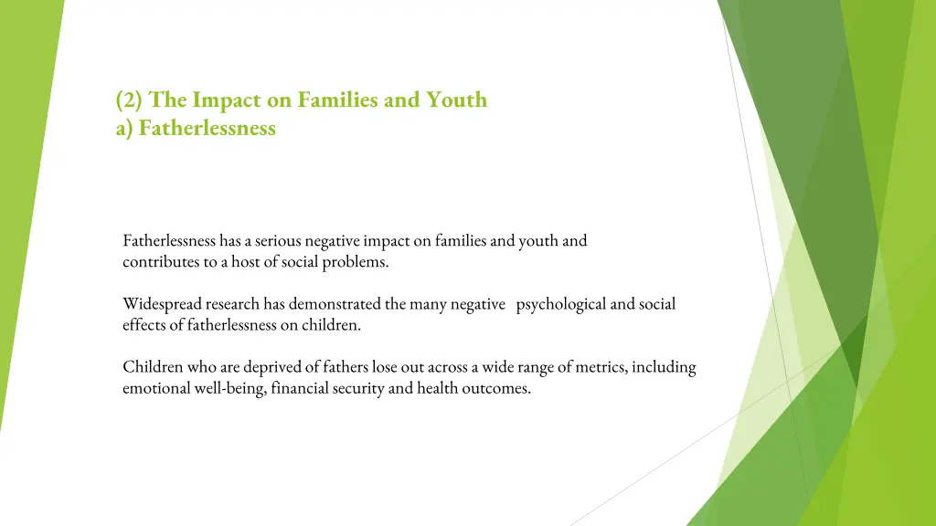 2 the impact on families and youth