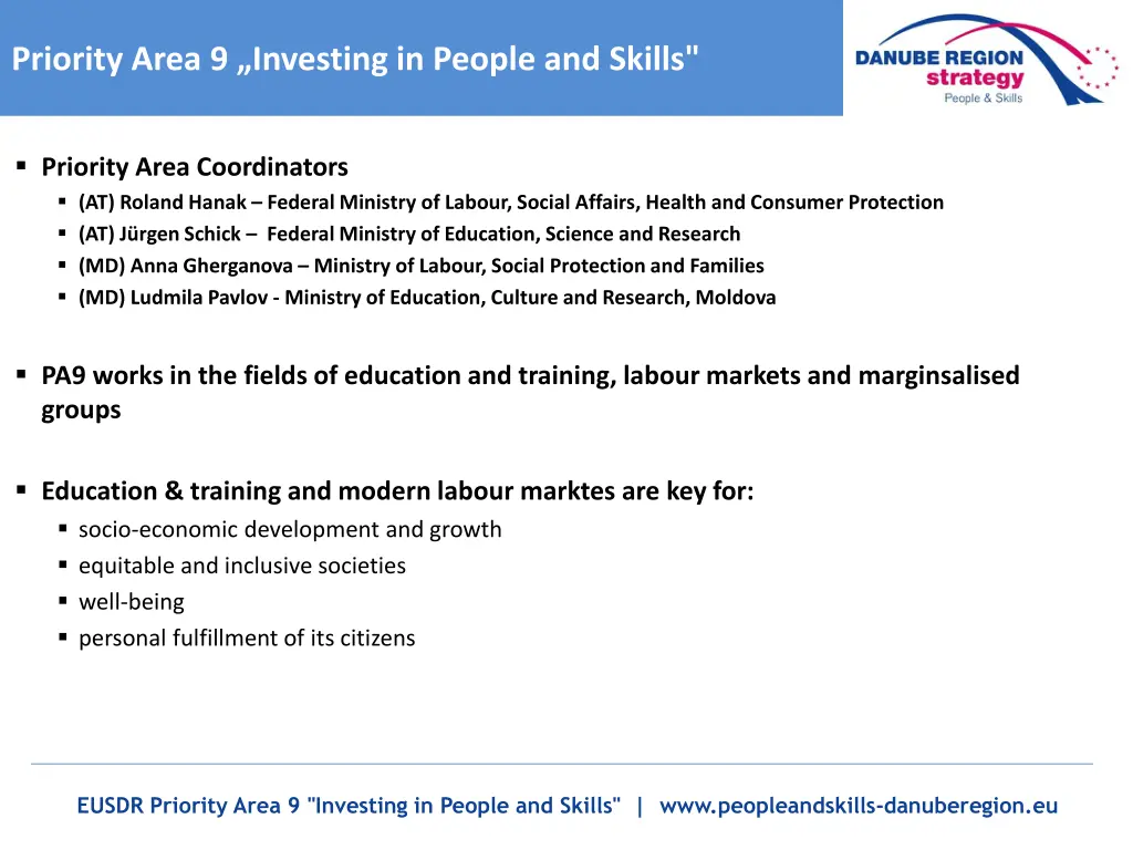 priority area 9 investing in people and skills