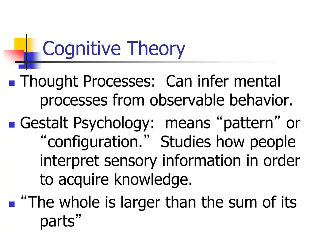 cognitive theory 1
