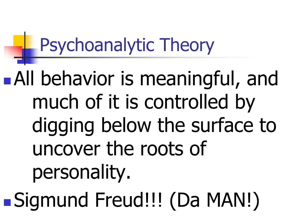 psychoanalytic theory