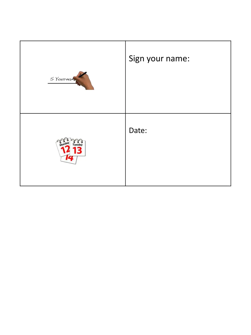sign your name