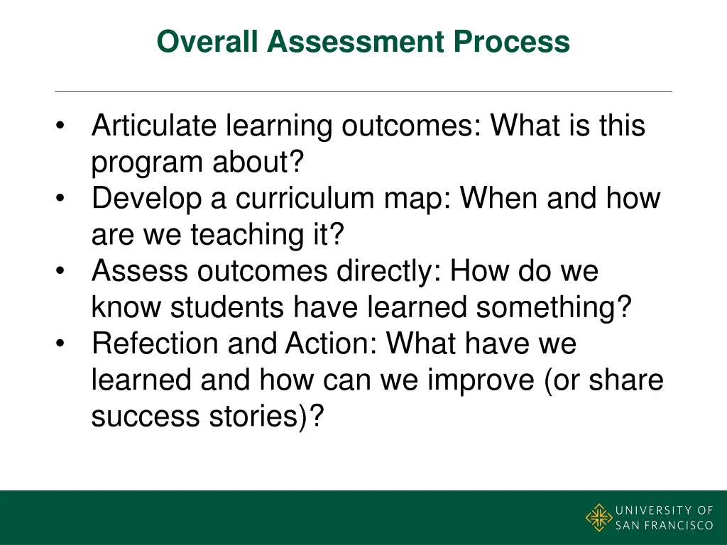overall assessment process