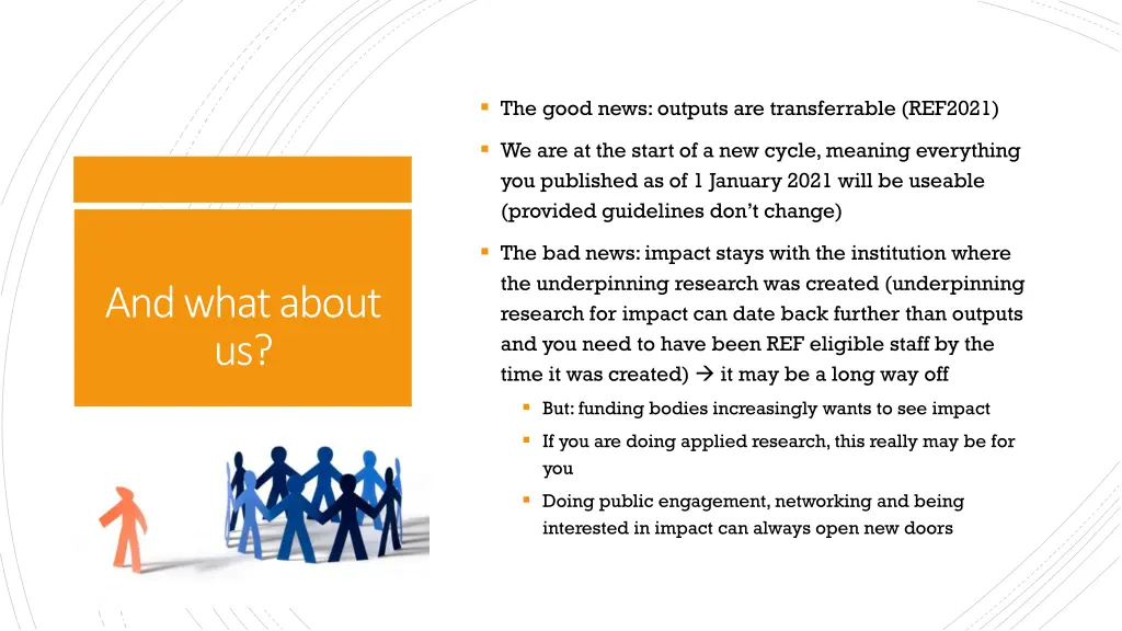 the good news outputs are transferrable ref2021