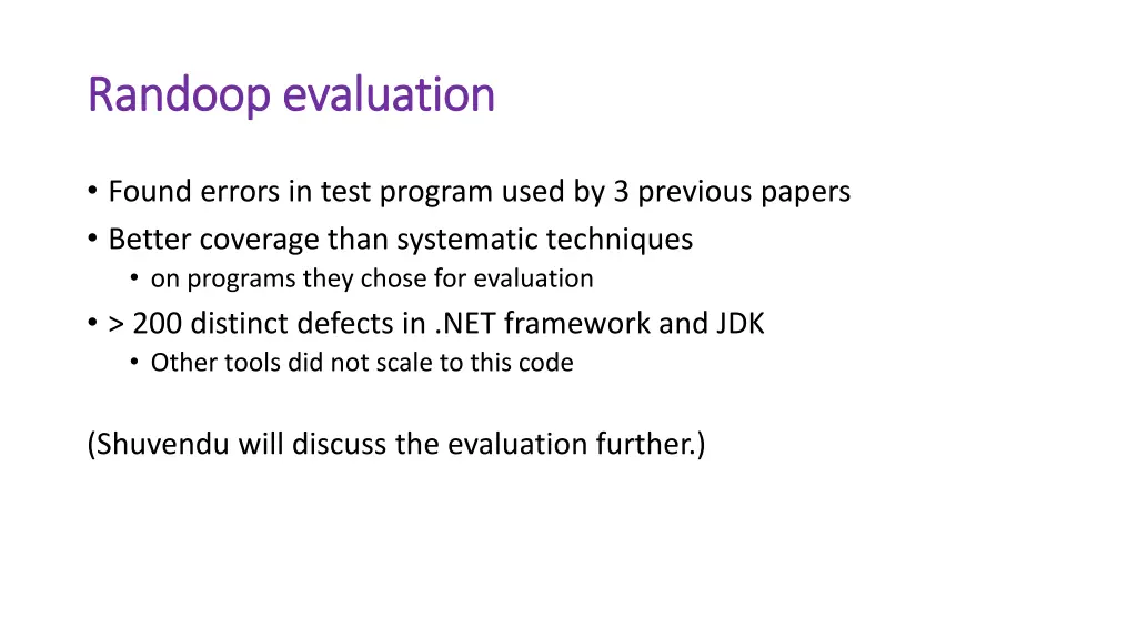 randoop evaluation randoop evaluation