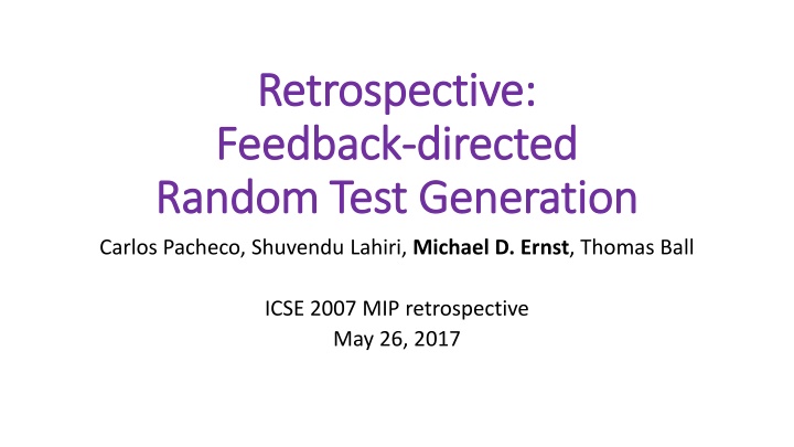 retrospective retrospective feedback feedback